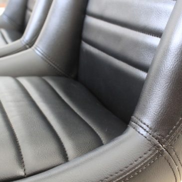 Porsche 914 Seats, Black Vinyl Sport Look – SOLD